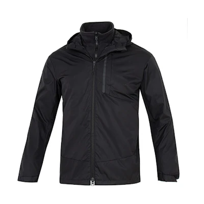 adidas 3in1 Fleece Jacket Black Windproof Hoodie Coat HR5245