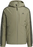 Order adidas 3St 軍綠色冬季戶外連帽防風大衣 H23083