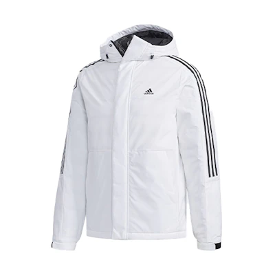 adidas 3ST Down Jacket Waterproof White Insulated Hooded Jacket EH3994