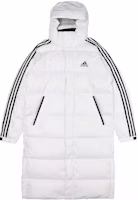 adidas 3st Long Coat White Down Jacket Outdoor International Version GP2921 adidas 3st Long Coat White Down Jacket Outdoor International Version GP2921
