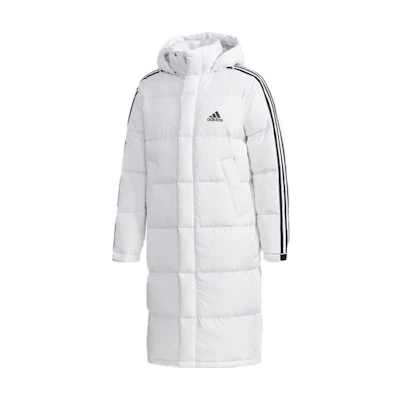 adidas 3st Long Parka White Winter Insulated Hooded Down Jacket EH3991
