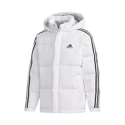 adidas 3ST Puff Down Winter Hooded Waterproof Jacket White EH3971