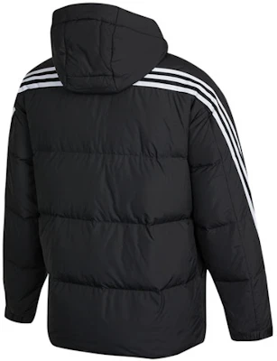 adidas 3ST Puffy Down Jacket Winter Black Hooded Casual Sportswear. H20754 Lookbook adidas 3ST Puffy Down Jacket Winter Black Hooded Casual Sportswear. H20754