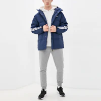 Shop adidas 3ST 男士冬季連帽羽絨外套 休閒運動夾克 H20756