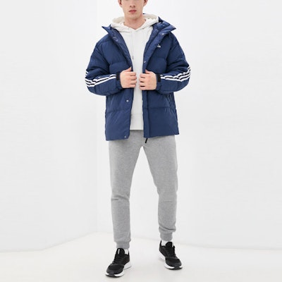 adidas 3ST Puffy Down Jacket Winter Hooded Casual Sports Coat for Men. H20756 Shop adidas 3ST Puffy Down Jacket Winter Hooded Casual Sports Coat for Men. H20756