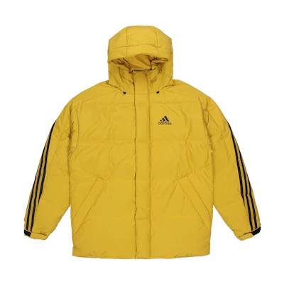 adidas 3ST Puffy Down Jacket Winter Yellow Hooded Puffer Coat H20757
