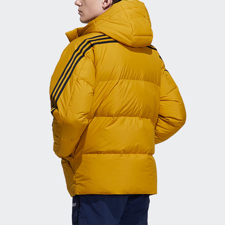 adidas 3ST Puffy Down Jacket Winter Yellow Hooded Puffer Coat H20757 圖 5