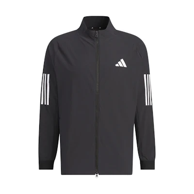 adidas 4-Way Stretch Golf Jacket Black - Retro Colorblock with 3 Stripes Design IN6595