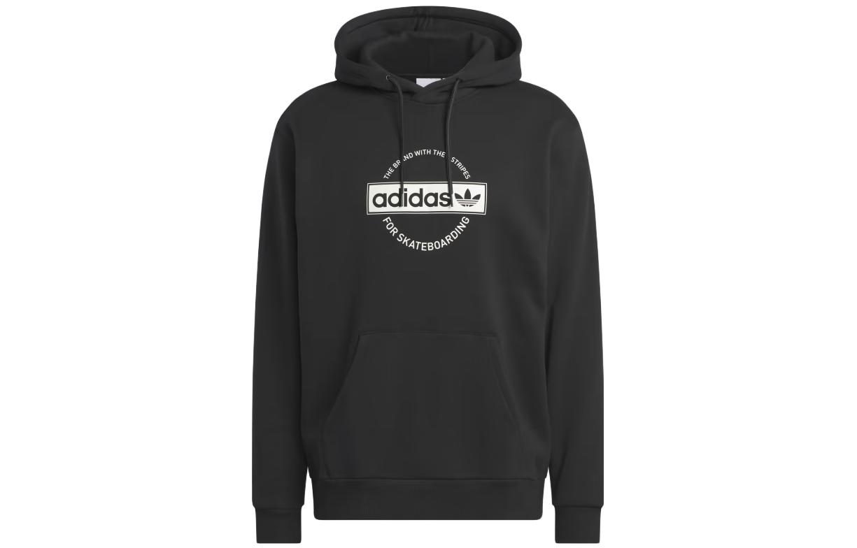 adidas 40 Circle Black Hoodie - Relaxed Long-Sleeve Pullover IJ0961