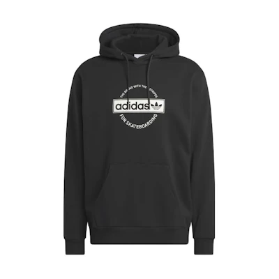 adidas 40 Circle Black Hoodie - Relaxed Long-Sleeve Pullover IJ0961