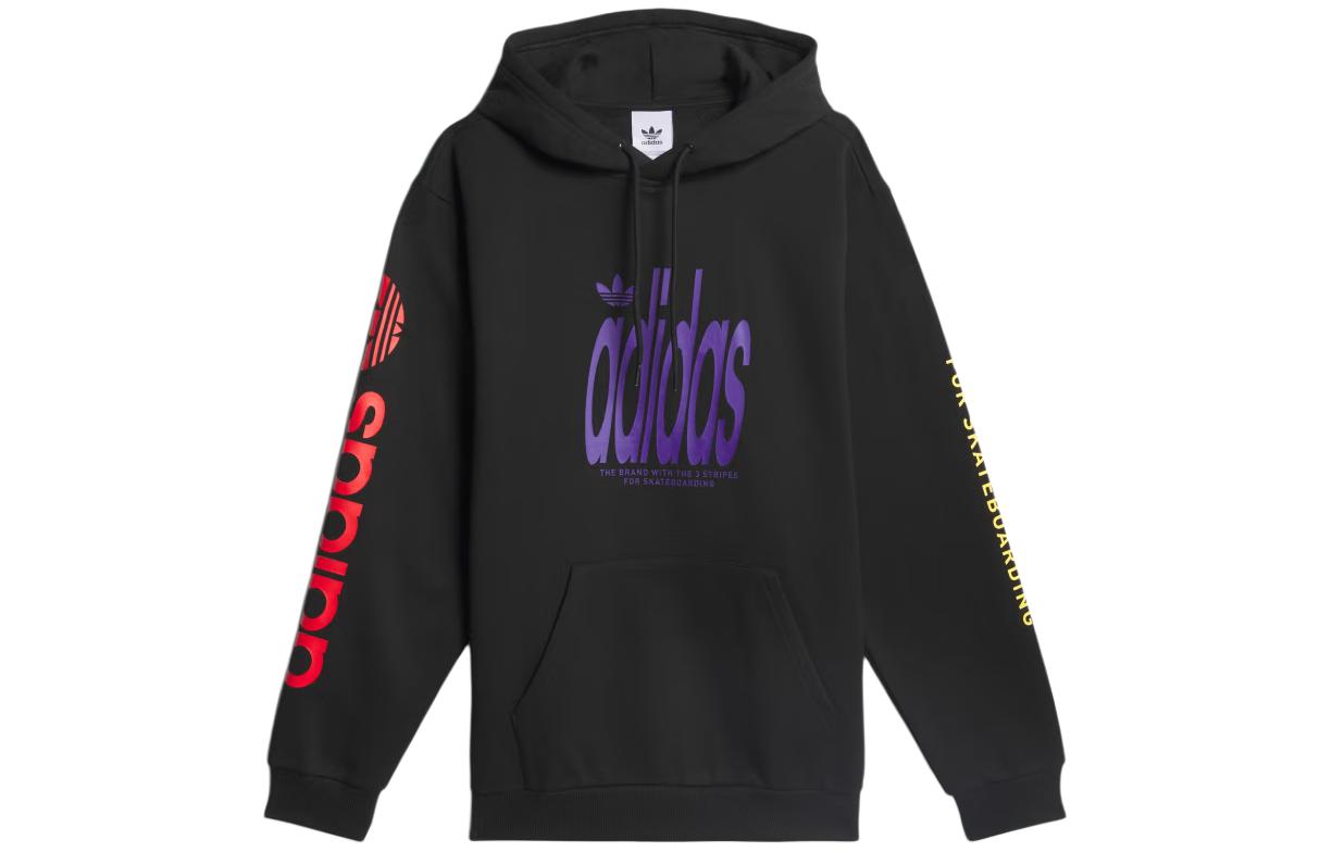 adidas 40 Stretch Logo Hoodie Pullover Sweatshirt Black IS2657