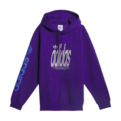 adidas 40 Stretch Logo Pullover Hoodie Purple College Style () IS2658
