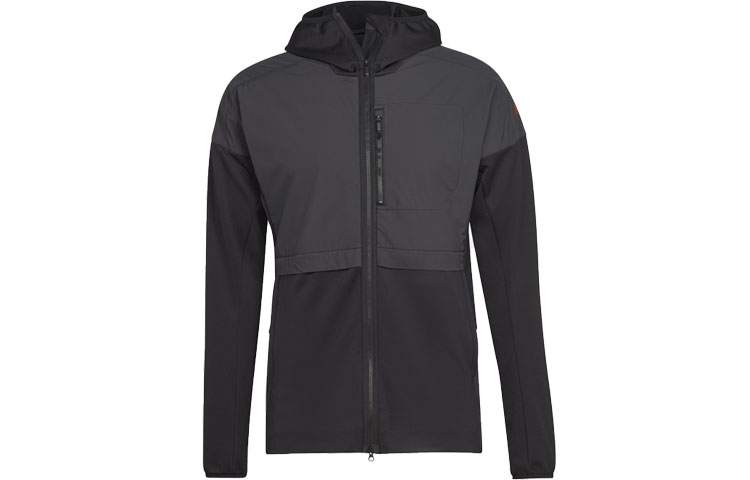 adidas 510 Flooce Jacket Black Hooded Long-Sleeve Printed Jacket HG1300