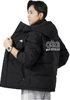 아디다스 600-Fill 로고 윈터 후드 다운 재킷 블랙 IW0779 Shop 아디다스 600-Fill 로고 윈터 후드 다운 재킷 블랙 IW0779