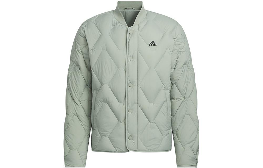 adidas 600 Fill Logo Down Jacket Outdoor Training Unisex - Green/Grey IW0776