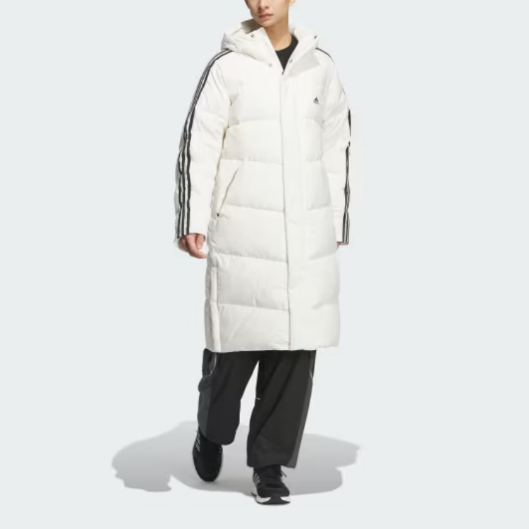 adidas 600 Puffer Jacket White - Lightweight, Warm, Unisex Down Coat with Logo. JG5957 圖 3