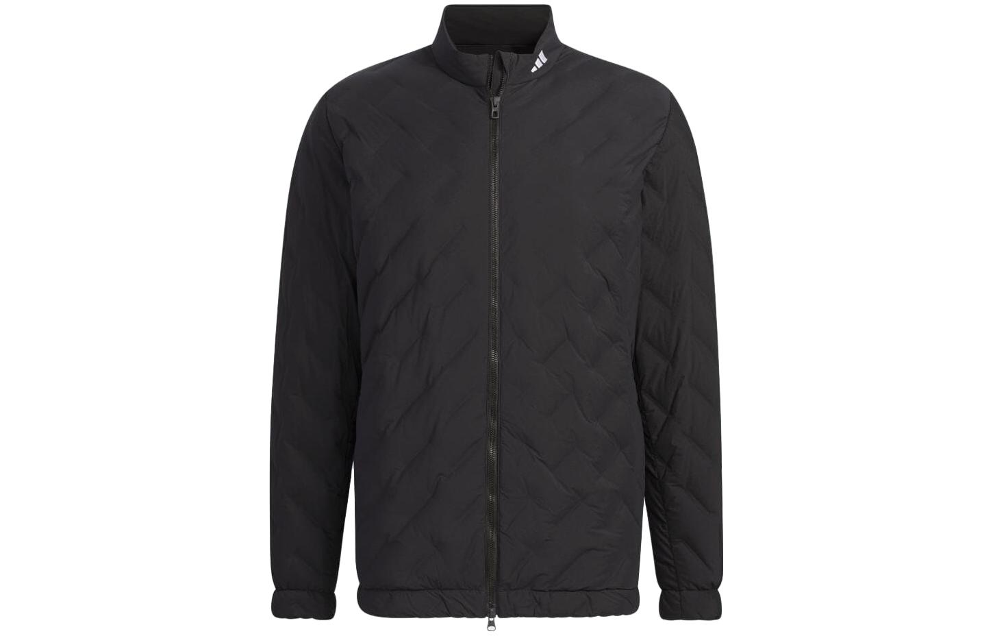 adidas 670 Puffer Solid Color Zip Jacket Black HZ6119