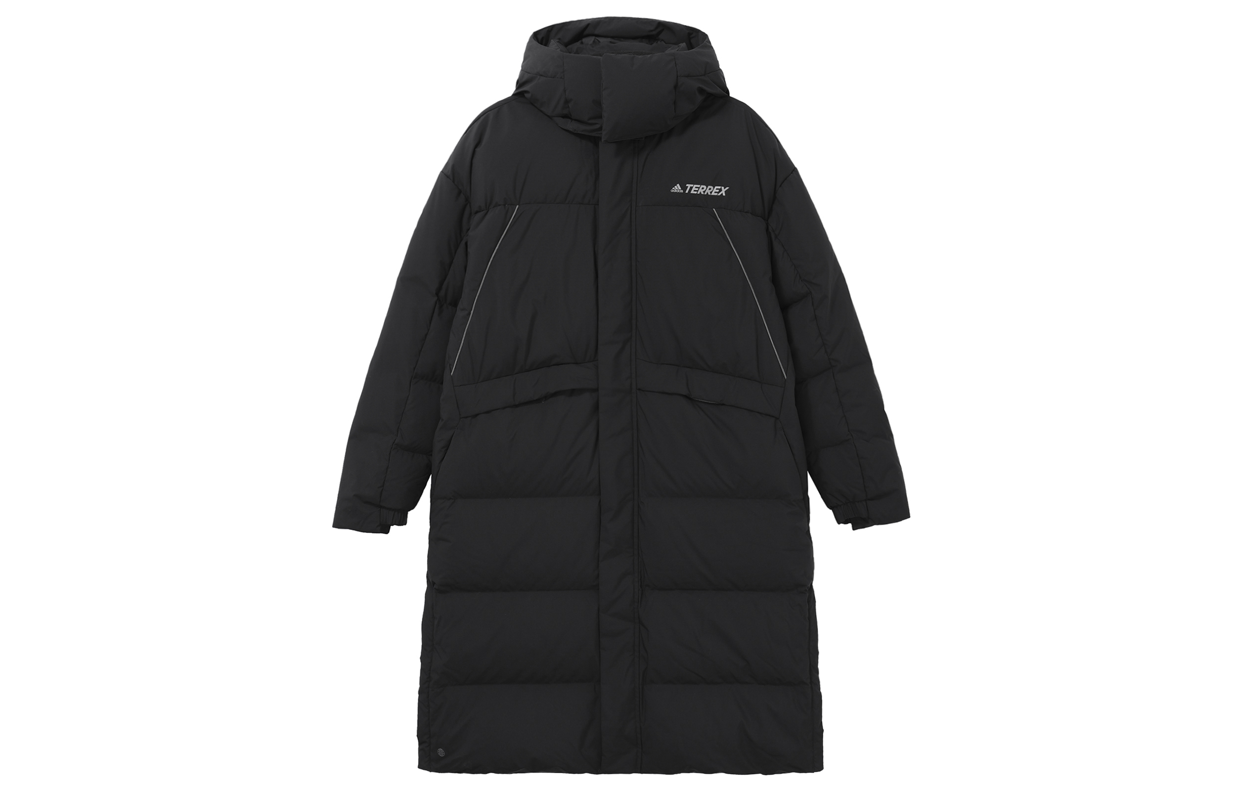 adidas 800 Fill Power Long Down Jacket Unisex Winter Outdoor - Black HM9710 圖 2