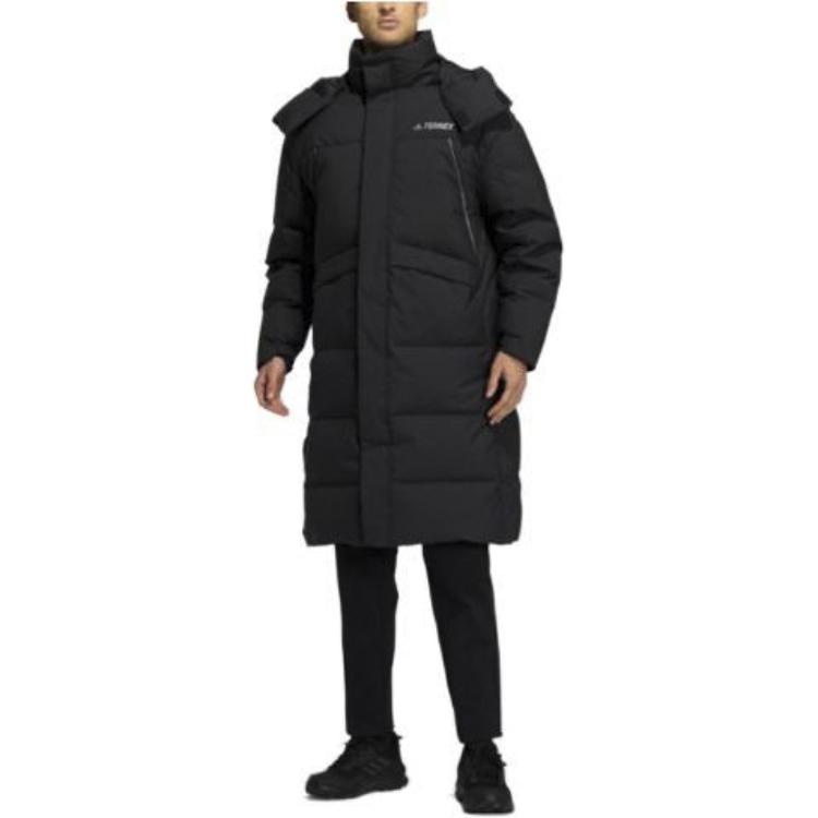 adidas 800 Fill Power Long Down Jacket Unisex Winter Outdoor - Black HM9710 圖 8