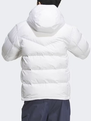 アディダス メンズ 800フィルパワー ホワイトロゴ フード付きダウンジャケット ホワイト IU2684 Shop アディダス メンズ 800フィルパワー ホワイトロゴ フード付きダウンジャケット ホワイト IU2684