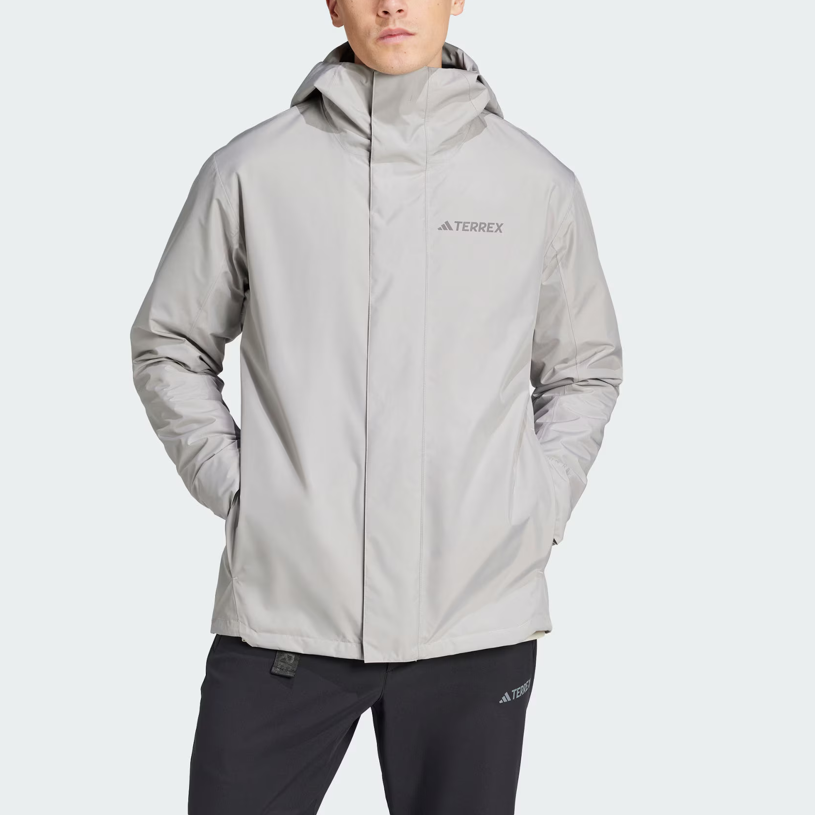 Shop Jaket adidas 3-in-1 Fleece Outdoor Tahan Air & Angin - Abu Es IX5627