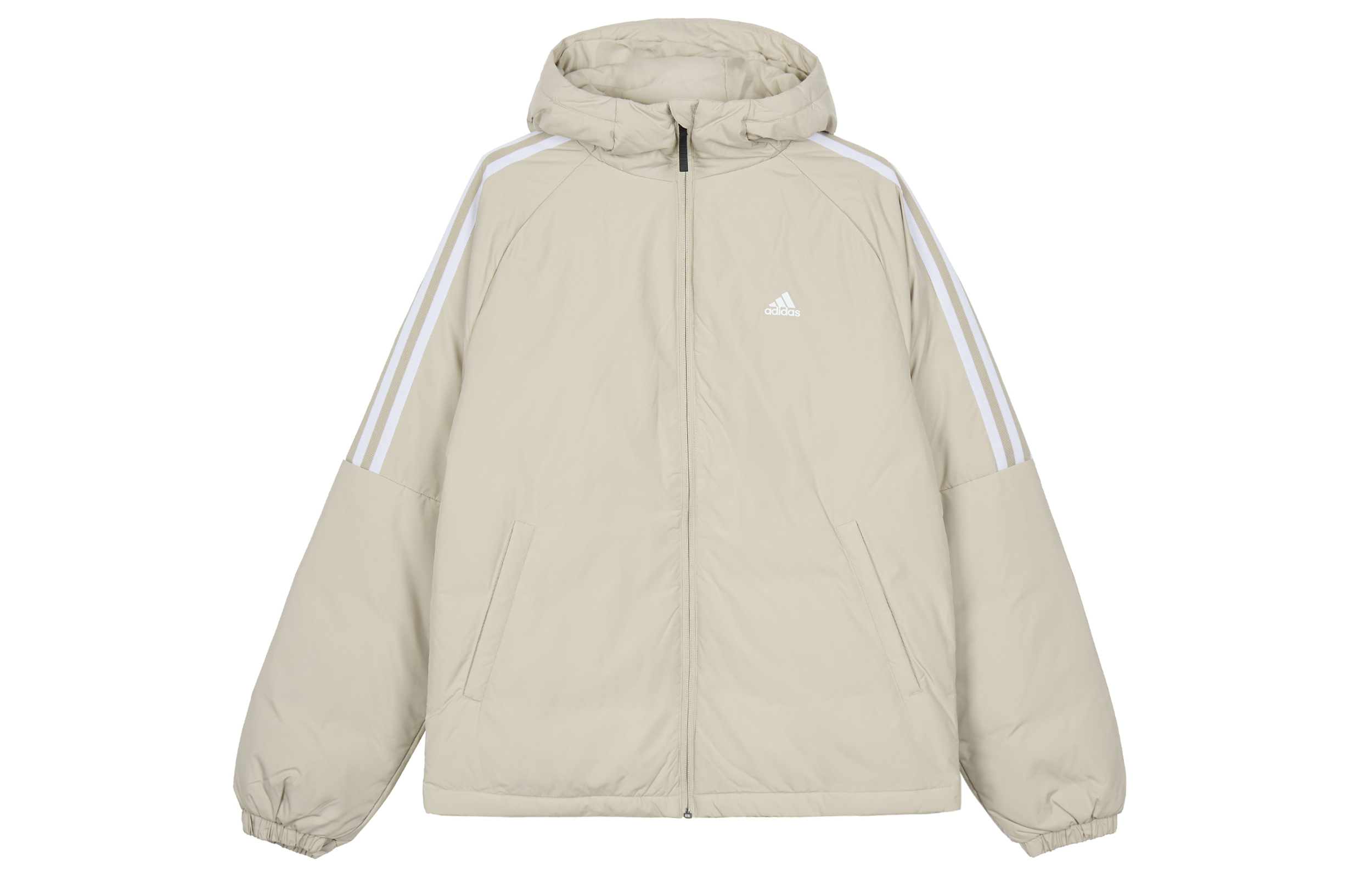 adidas  600 Fill Down Puffer Jacket with Striped Sleeves Khaki IT8728