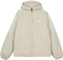 adidas 600 Fill Down Puffer Jacket with Striped Sleeves Khaki IT8728 adidas 600 Fill Down Puffer Jacket with Striped Sleeves Khaki IT8728