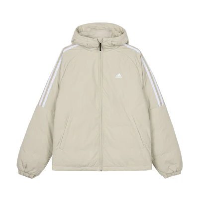 adidas 600 Fill Down Puffer Jacket with Striped Sleeves Khaki IT8728