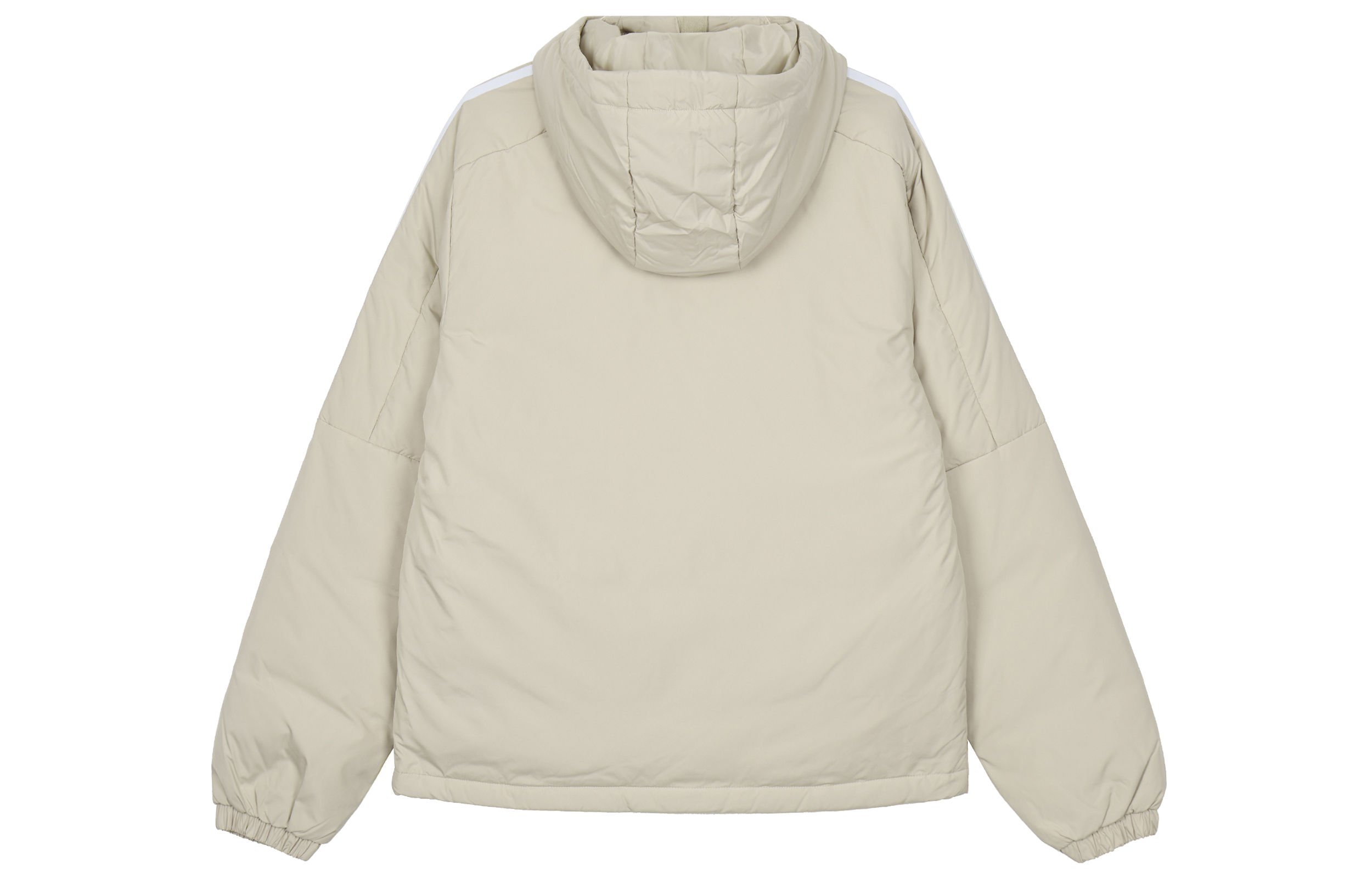 Lookbook adidas 600填充羽絨外套帶條紋袖卡其色 IT8728