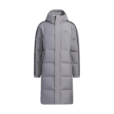 adidas 600 Puffer Jacket Gray with Striped Print - Outdoor Casual Wear. IT8715