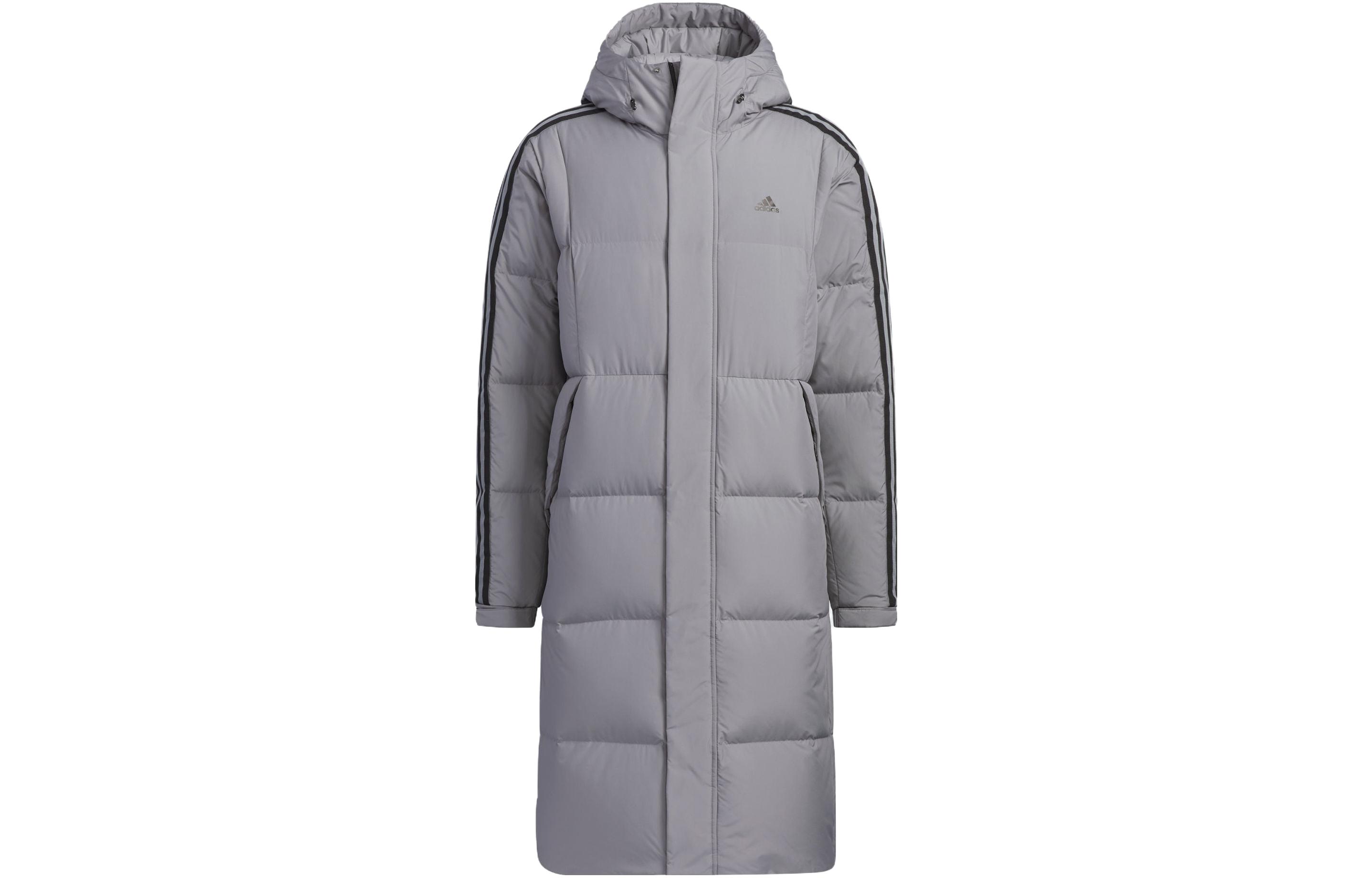 Order アディダス 600 プーファージャケット グレー ストライプ柄 - アウトドアカジュアルウェア IT8715