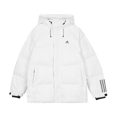adidas 650 Fill Down Jacket Outdoor Windproof Warm Coat White. IL8925