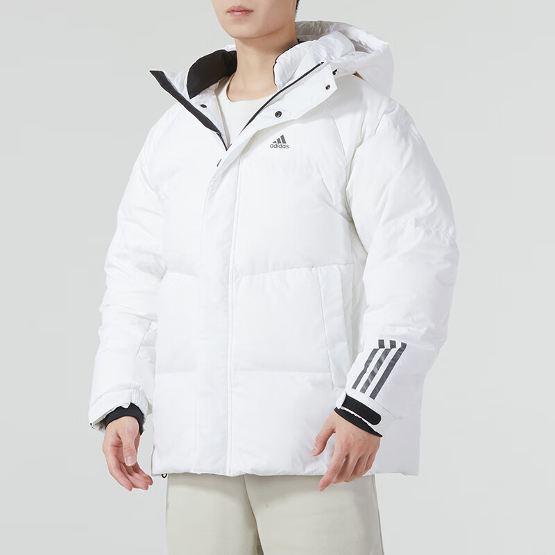Sizing adidas  650 Fill Down Jacket Outdoor Windproof Warm Coat White. IL8925