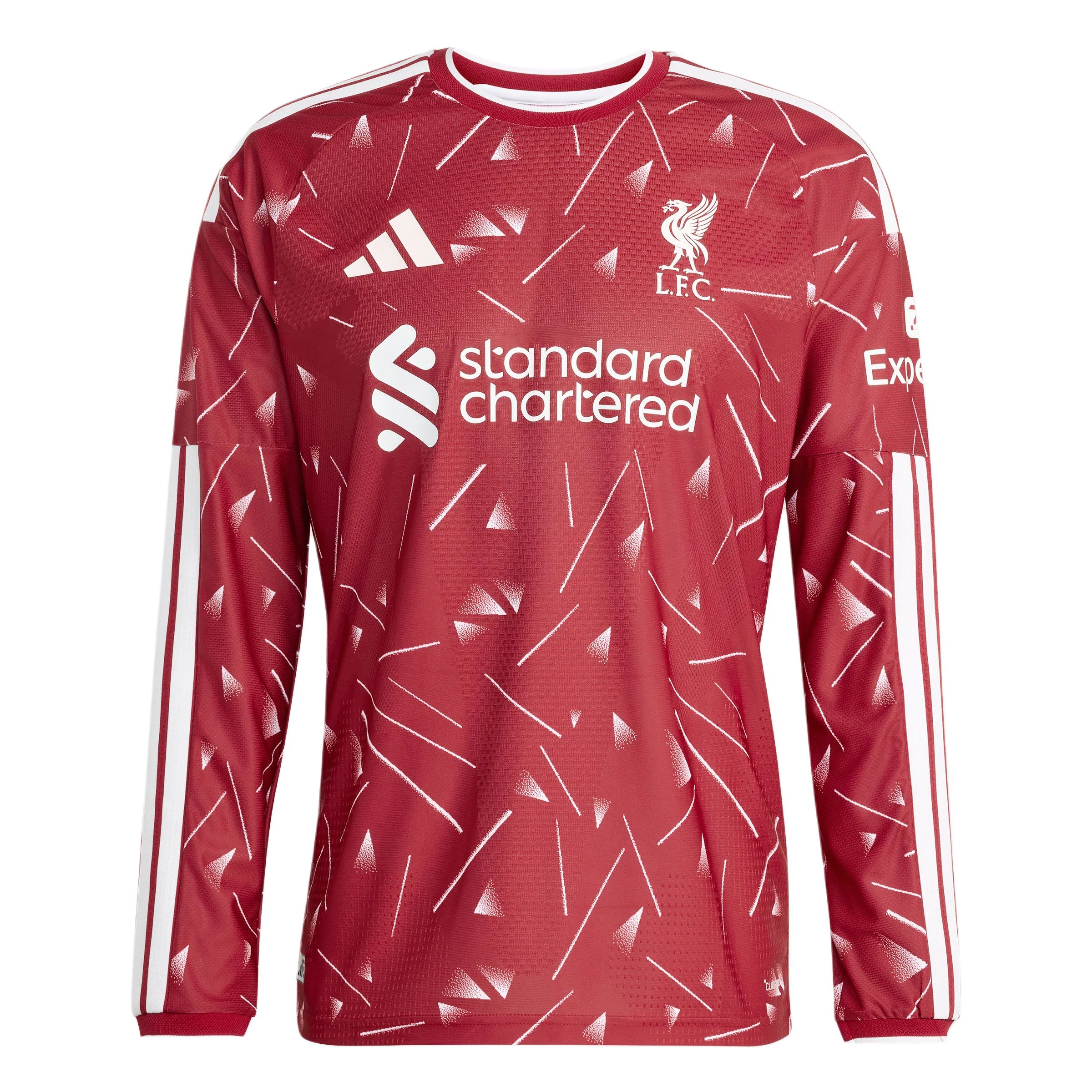 adidas × Liverpool FC 26/27 Home Authentic Long Sleeve Soccer Jersey - KB8251
