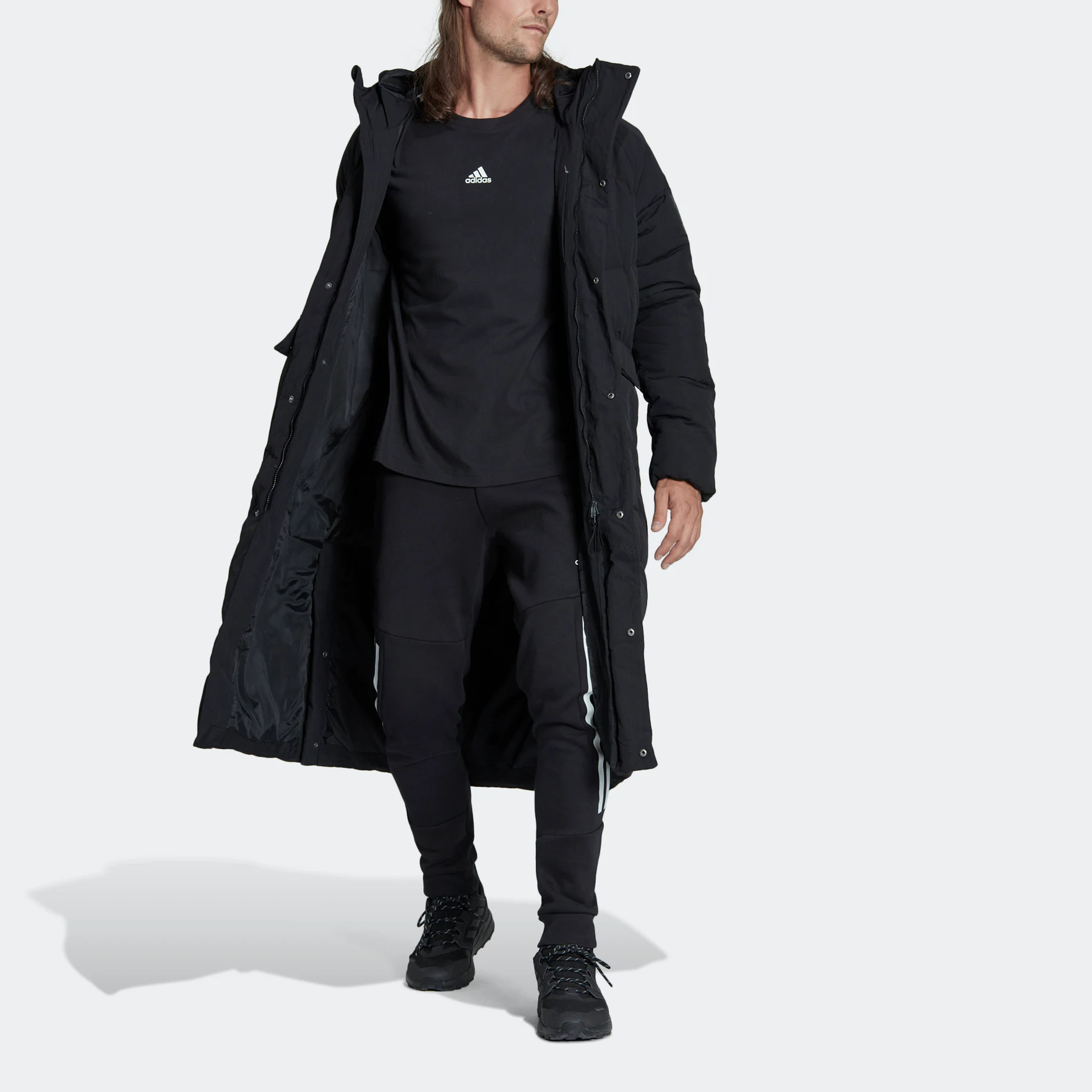 Lookbook adidas  Black 500 Fill Puffer Down Jacket with Zipper. HN9927