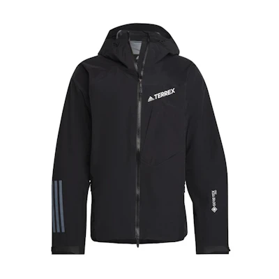 adidas Black Full-Zip Hoodie Jacket with Letter Print Design. HH8899
