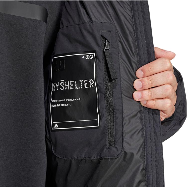 Details for adidas Jaket Hitam Hooded Down - Koleksi Gaya Hidup Serbaguna. IS9049