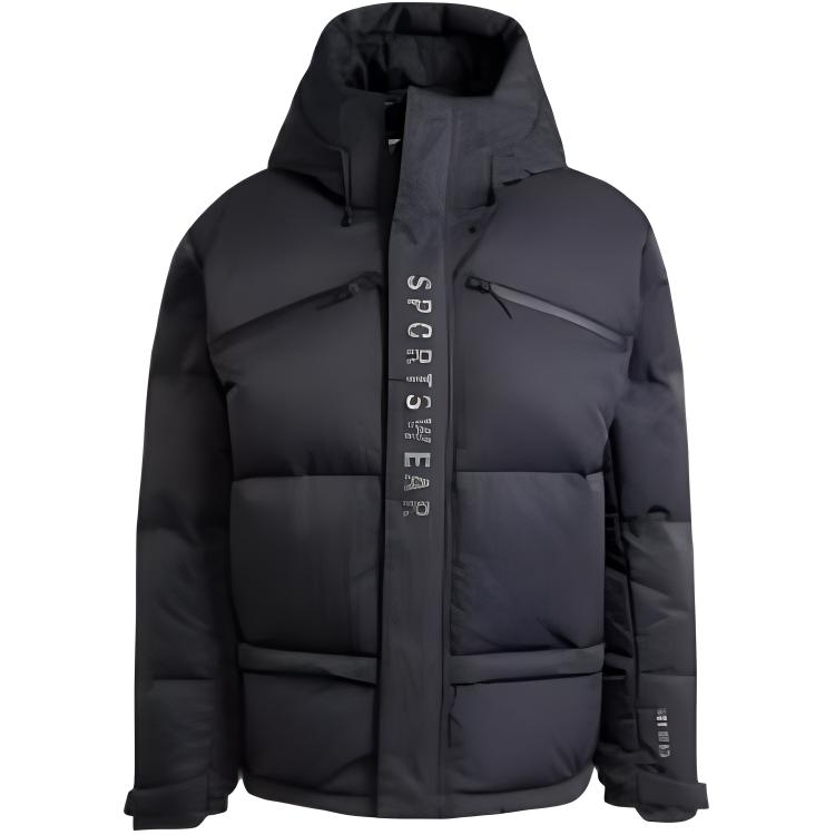 adidas  Black Hooded Down Jacket Casual Warmth Sportswear Series. JM4609 圖 2