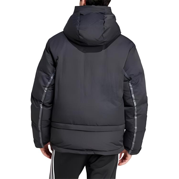 adidas  Black Hooded Down Jacket Casual Warmth Sportswear Series. JM4609 圖 4