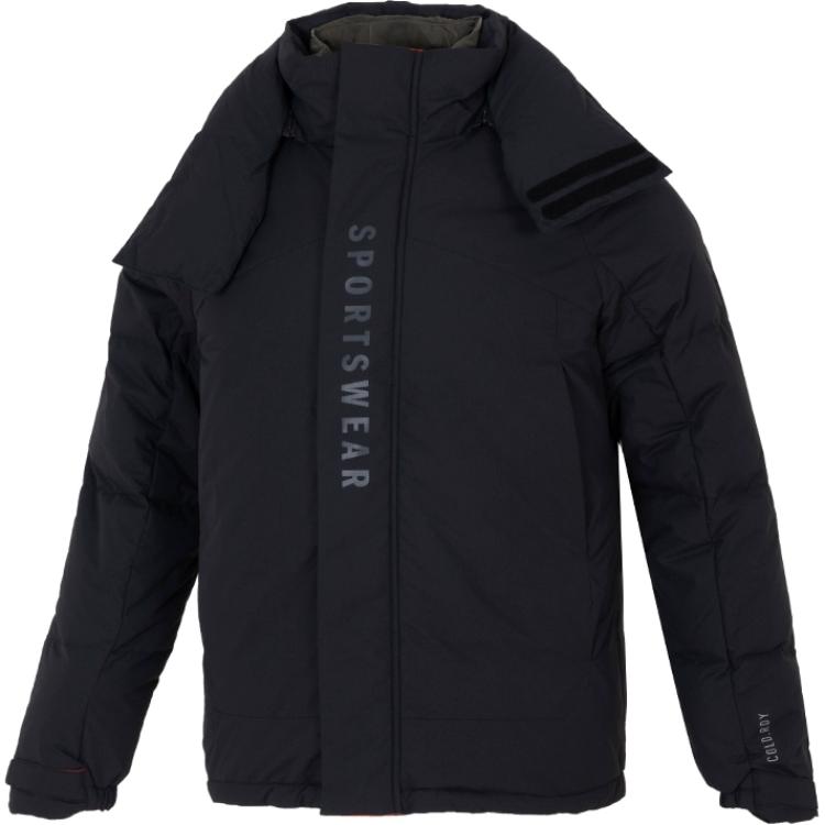 adidas  Black Hooded Puffer Jacket - Casual Lifestyle Series. JM4612 圖 2