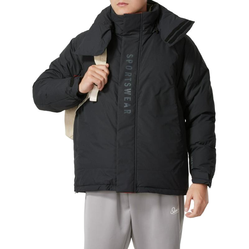 adidas  Black Hooded Puffer Jacket - Casual Lifestyle Series. JM4612 圖 3