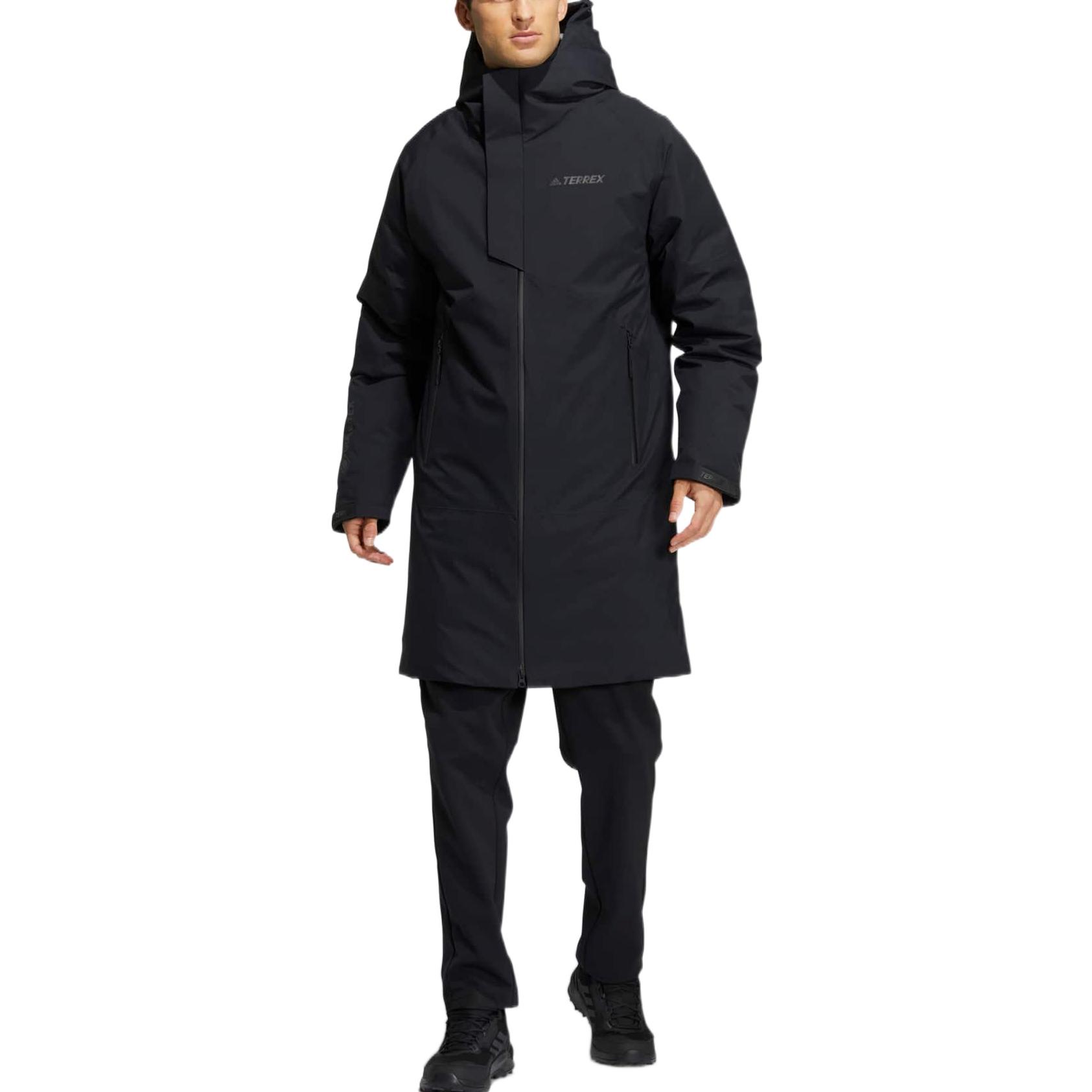 adidas  Black Logo Printed Puffer Jacket with Hood and Zipper. HM9715 圖 3