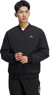 adidas 黑色Logo印花拉鍊長袖羽絨外套 HN2140 Purchase adidas 黑色Logo印花拉鍊長袖羽絨外套 HN2140