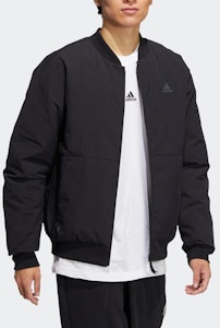 アディダス ブラックロゴプリント ジッパー長袖ダウンジャケット HN2140 Sizing アディダス ブラックロゴプリント ジッパー長袖ダウンジャケット HN2140