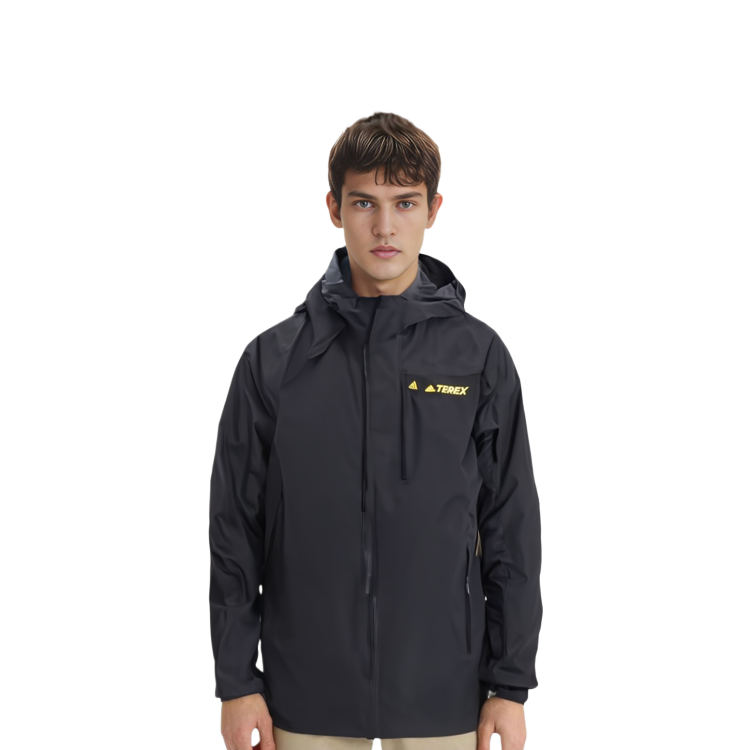 Purchase adidas Chaqueta Negra con Capucha a Prueba de Viento e Impermeable con Cierre GH7370