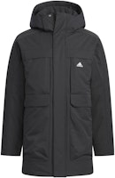 アディダス ブラック ロング ダウン フード付き 防風 撥水 暖かいコート IV7553 Order アディダス ブラック ロング ダウン フード付き 防風 撥水 暖かいコート IV7553