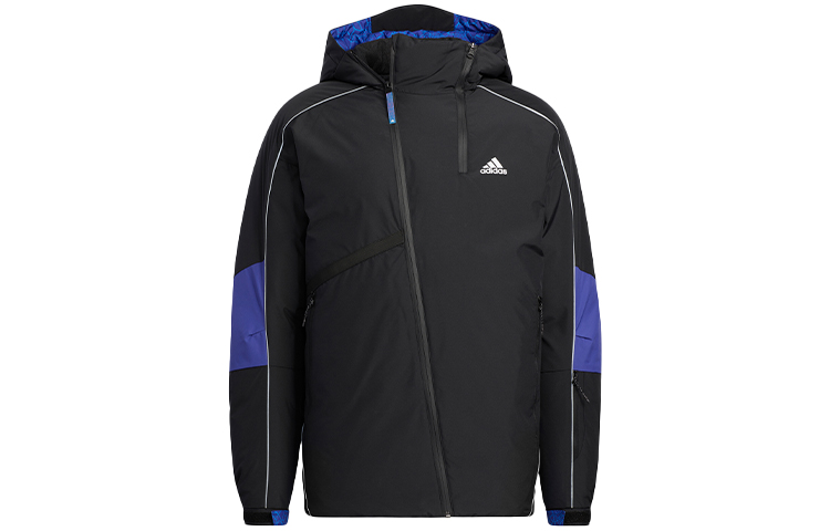 Order アディダス ブラック アウトドア フード付き ダウンジャケット 冬用コート HC0279