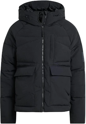 adidas Jaket Puffer Hoodie Hitam Solid dengan Resleting. HN9930 Order adidas Jaket Puffer Hoodie Hitam Solid dengan Resleting. HN9930