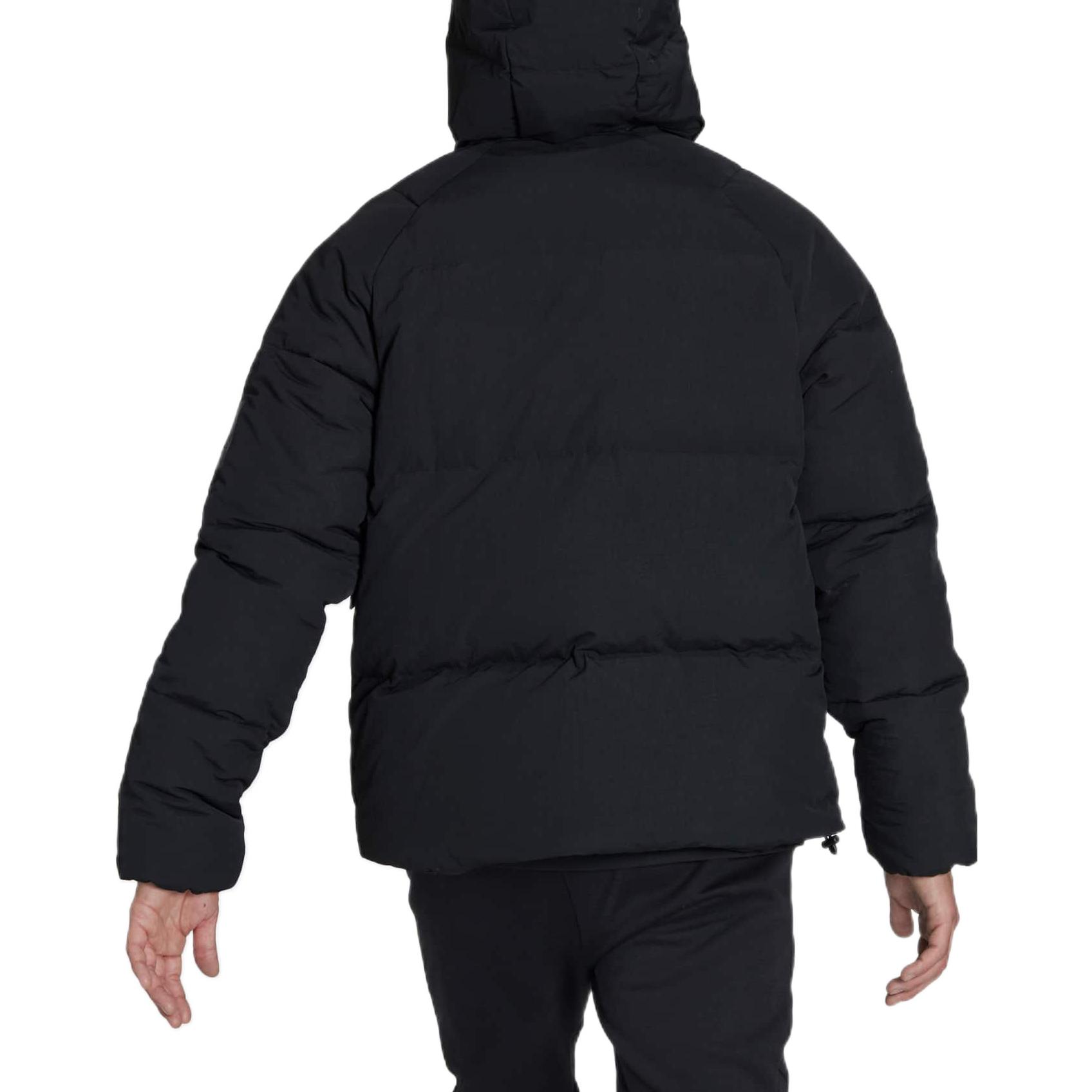 Purchase adidas Jaket Puffer Hoodie Hitam Solid dengan Resleting. HN9930