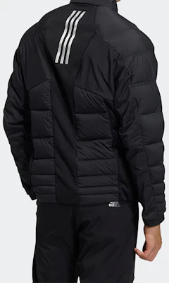 Adidas Jaket Puffer Hitam Polos dengan Resleting dan Kerah Tegak. GT3417 Shop Adidas Jaket Puffer Hitam Polos dengan Resleting dan Kerah Tegak. GT3417